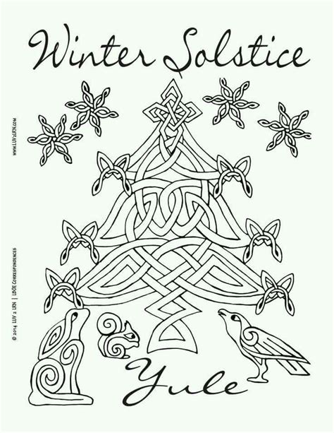 Wiccan yule art coloring pages